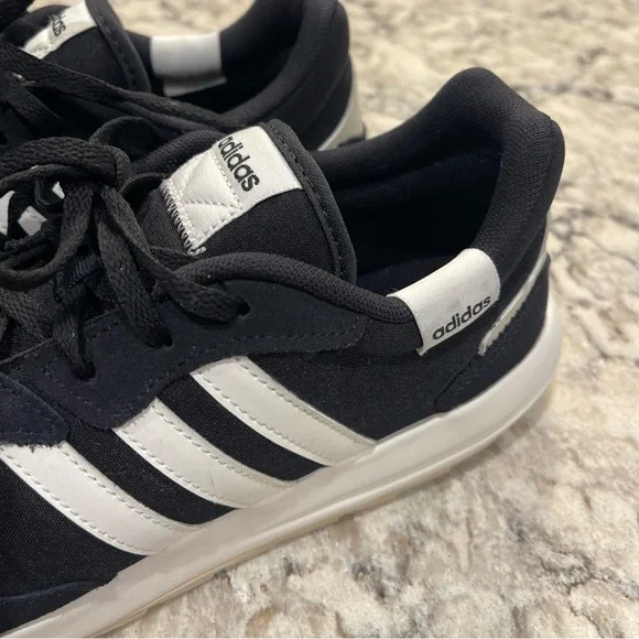 Adidas Retrorun Womens Sneakers Black White Retro Running Shoes EH1859 Size 9.5 - Picture 12 of 15